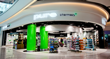 Pure Pharmacy Dublin airport shop front