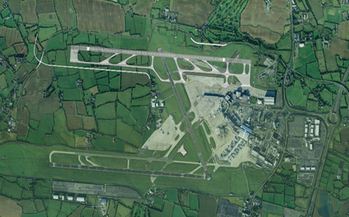 north runway aerial view