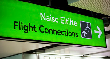 Green Flight connections sign