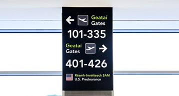 US Preclearance Gate Signage