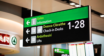 Dublin Airport Check in Sign 