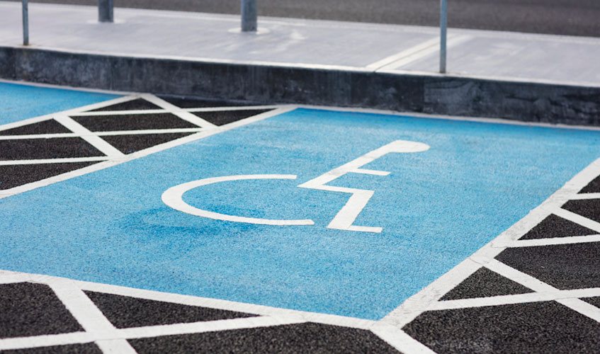 Car Parks Reduced Mobility Space Red Express Large